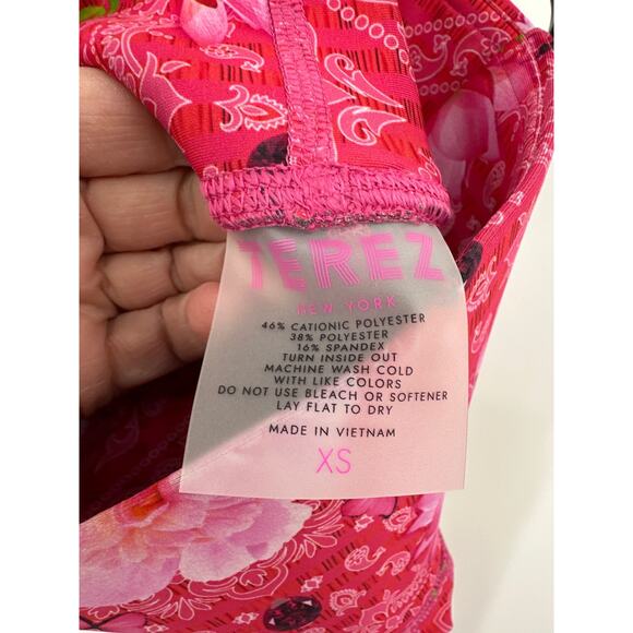 Terez Pink Bandana Super-high Duo Knit Legging Size XS NWOT - Picture 5 of 6